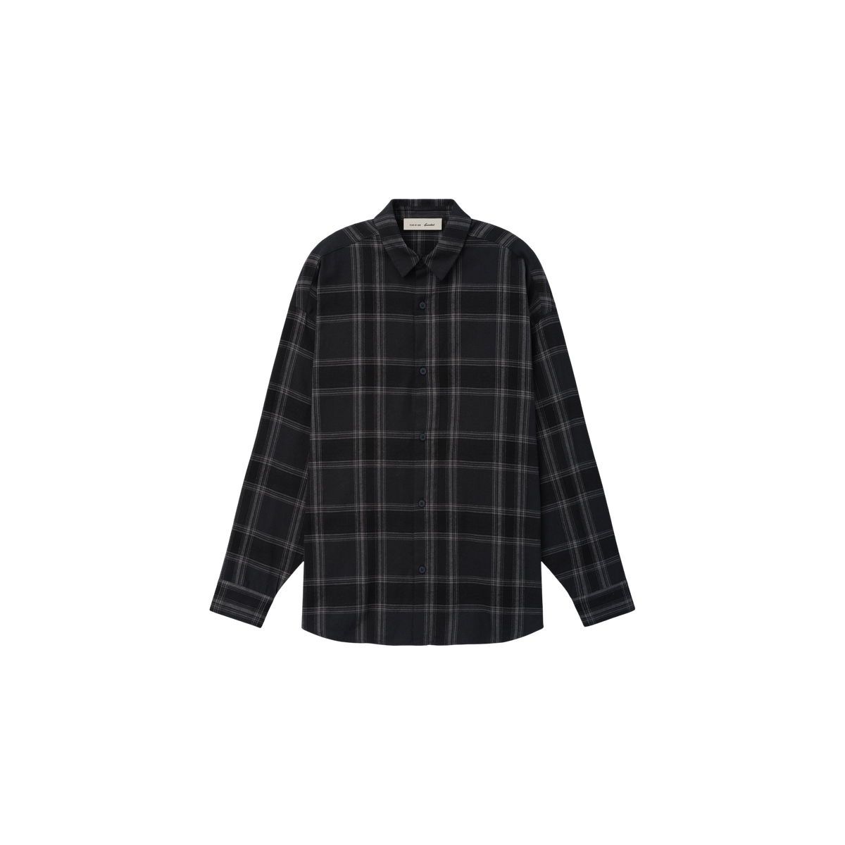 Camisa Fear of God Essentials Flannel Button Up Vintage Black Plaid