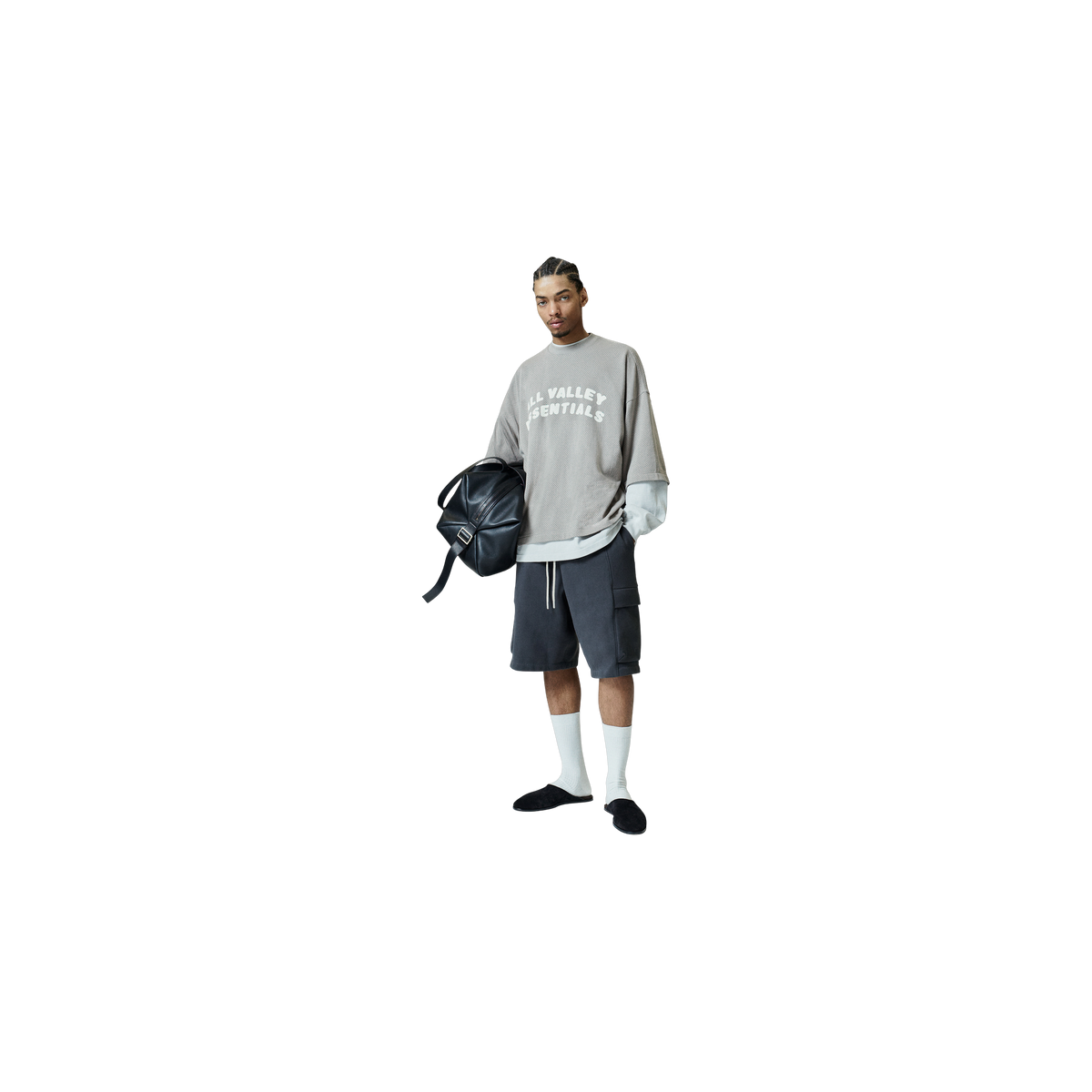 Shorts Fear of God Essentials Fleece Cargo Basketball Iron Grey
