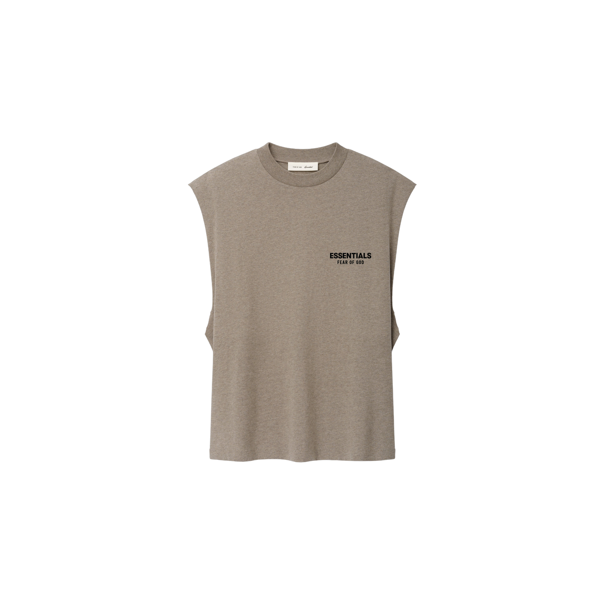 Remera Fear of God Essentials Classic Cut-off Homestead Heather