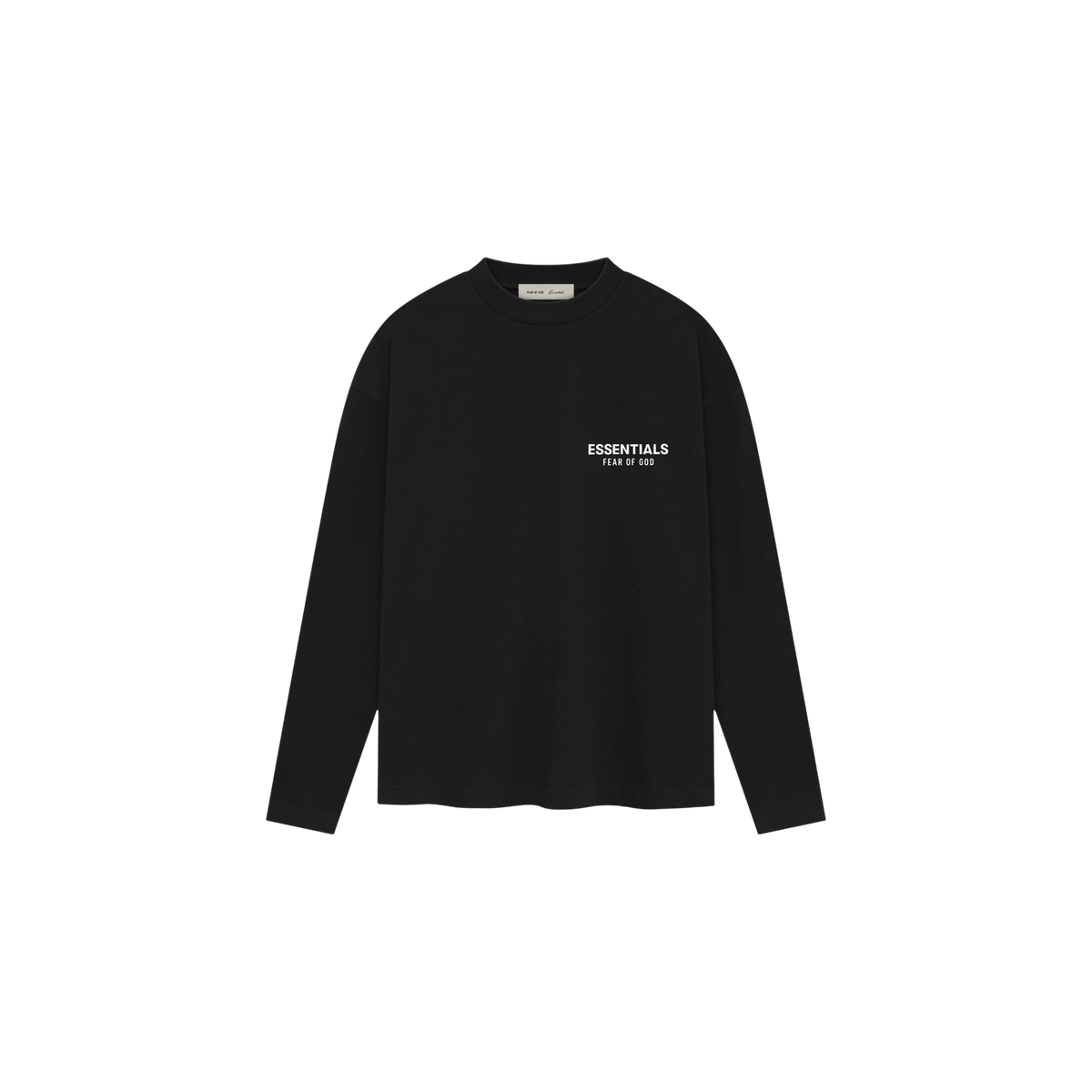Remera Manga Larga Fear of God Essentials Classic Vintage Black / White