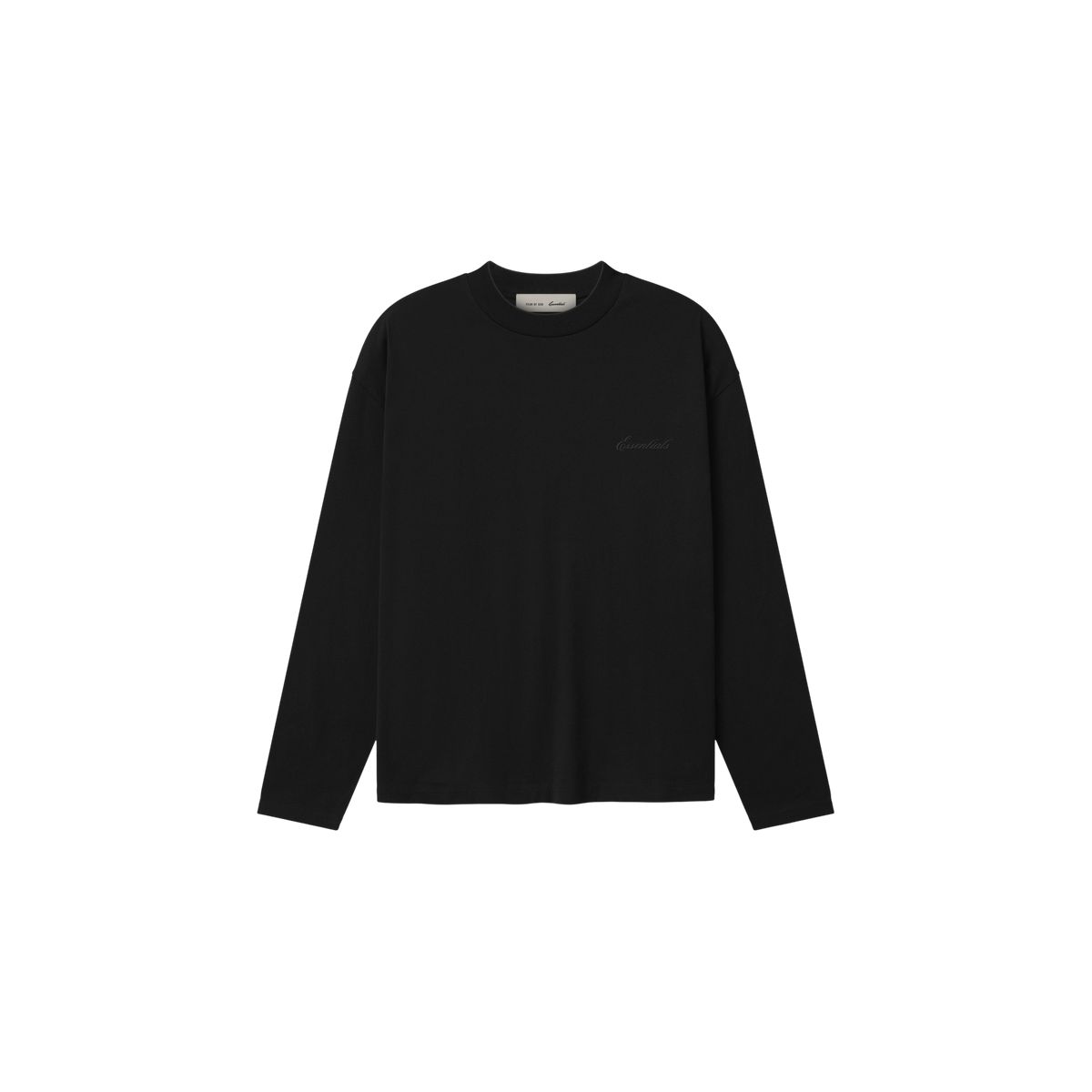 Remera Manga Larga Fear of God Essentials Classic Vintage Black