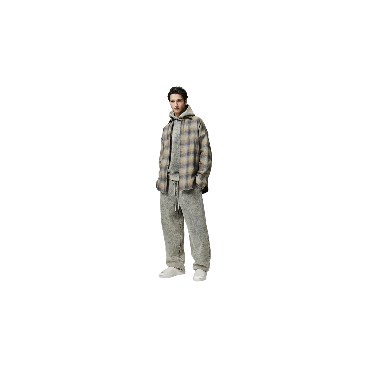 Jogging Fear of God Essentials Classic Slouchy Sulphur Black Cloud Wash