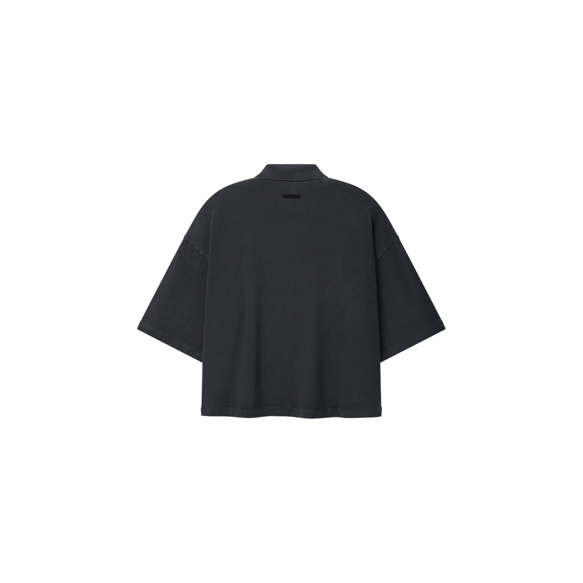 Remera Polo Fear of God Essentials Heavy Cropped Washed Iron Grey