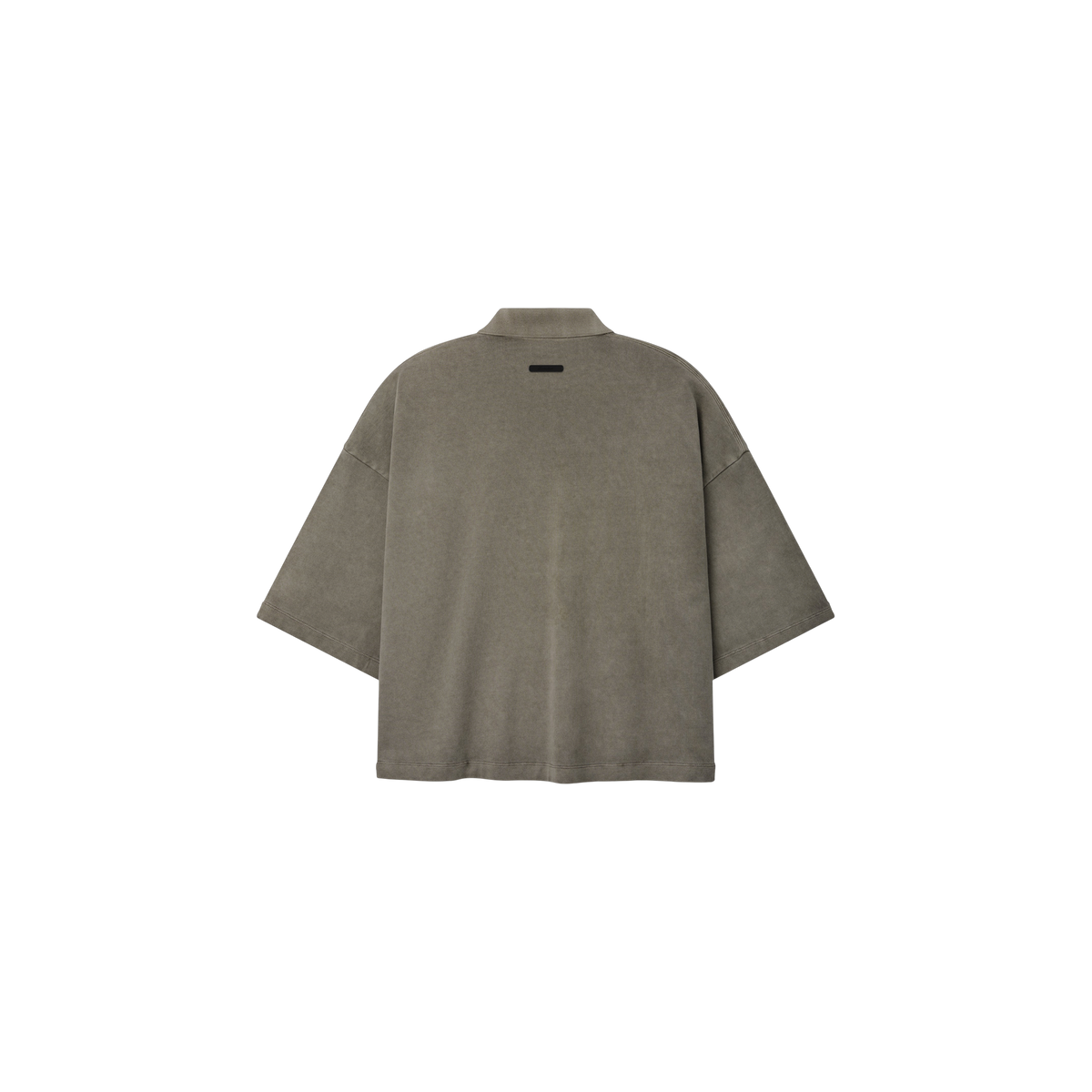 Remera Polo Fear of God Essentials Heavy Cropped Washed Seal