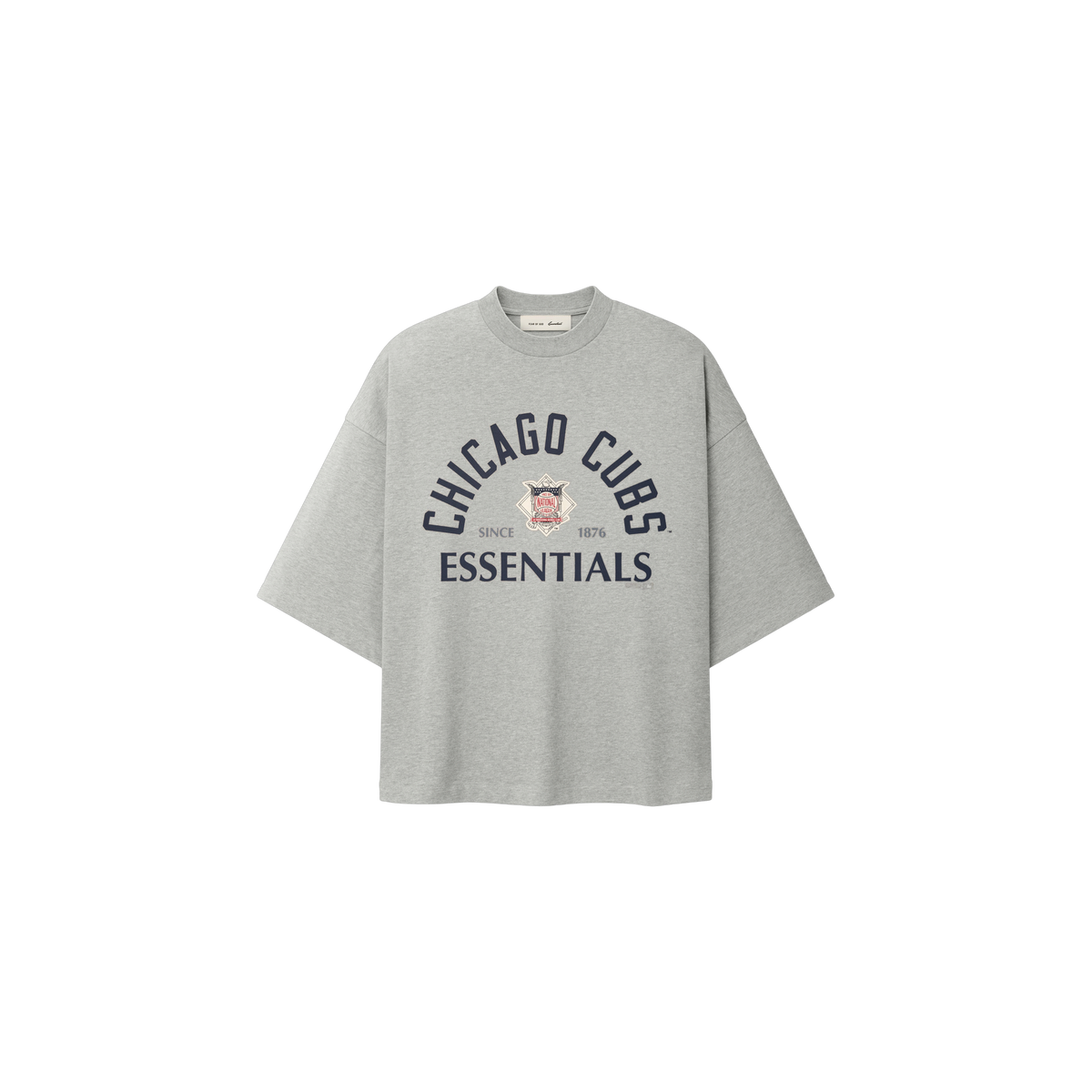 Remera Fear of God Essentials Cubs National League Merch Concrete Heather