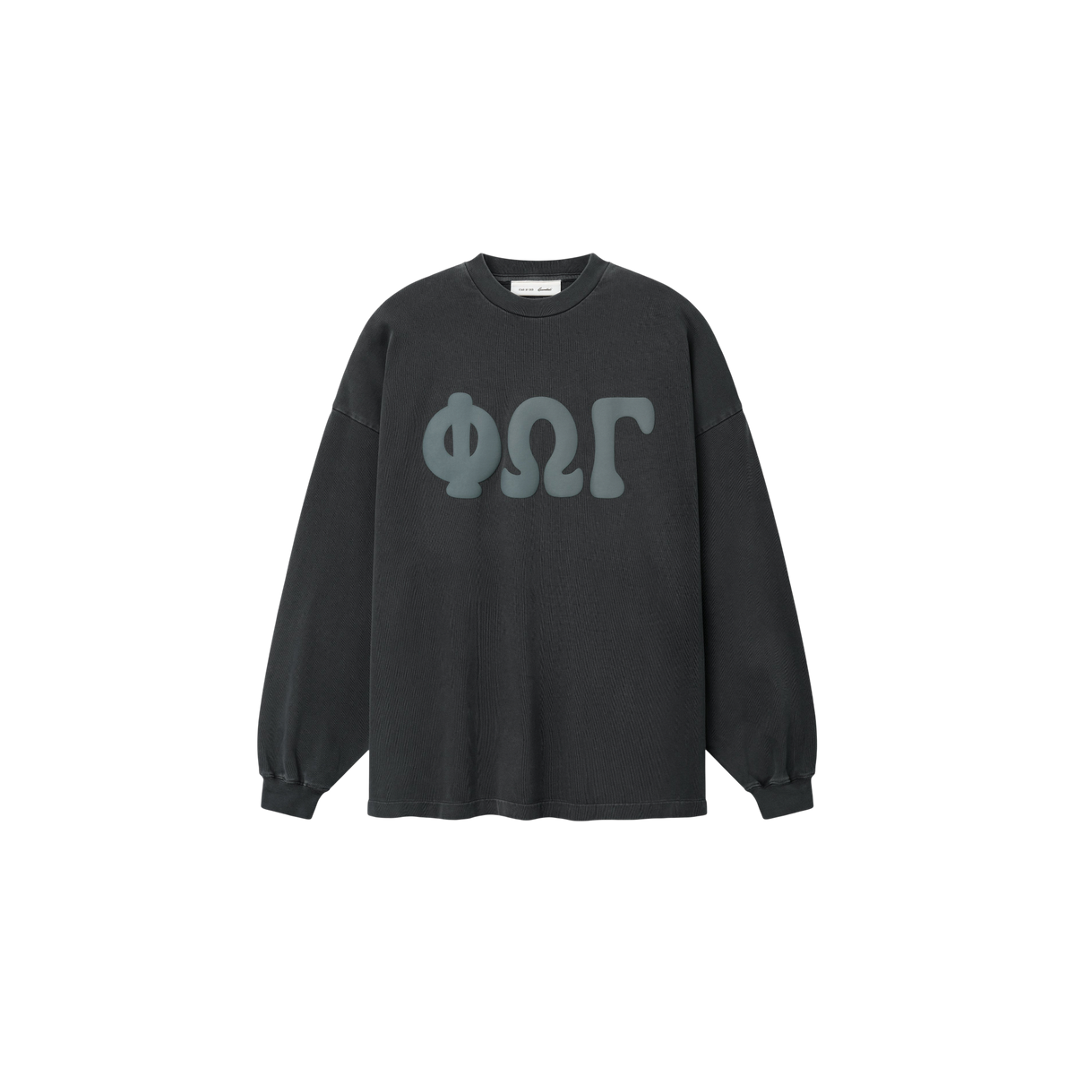 Remera Manga Larga Fear of God Essentials Heavy Merch Washed Iron Grey