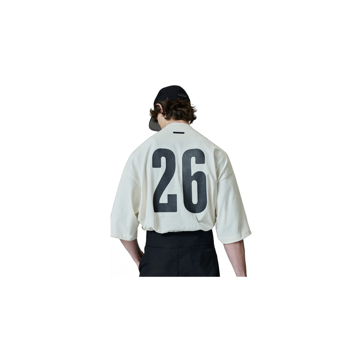 Remera Fear of God Essentials Merch Boxy Fit Ivory