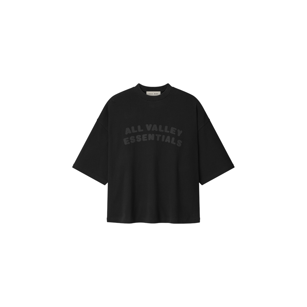 Remera Fear of God Essentials Sport Mesh Merch Boxy Fit Vintage Black