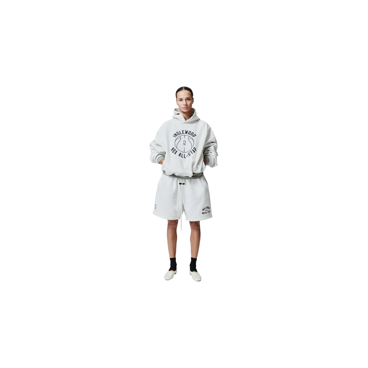 Buzo Fear of God Essentials Inglewood x All Star Weekend '26 90s Oatmeal Heather