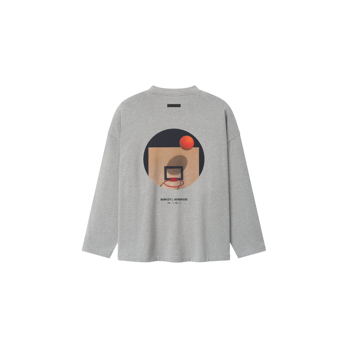 Remera Manga Larga Fear of God Essentials Nba x Barkley Hendricks V-neck Concrete Heather