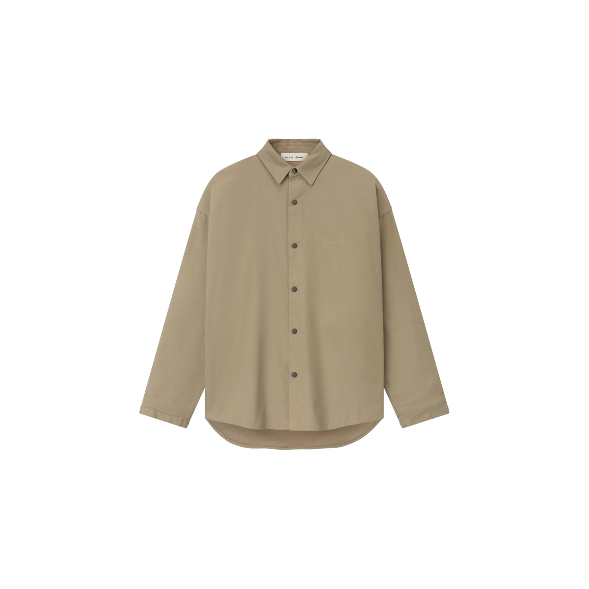 Campera Fear of God Essentials Cotton Canvas Overshirt Dune