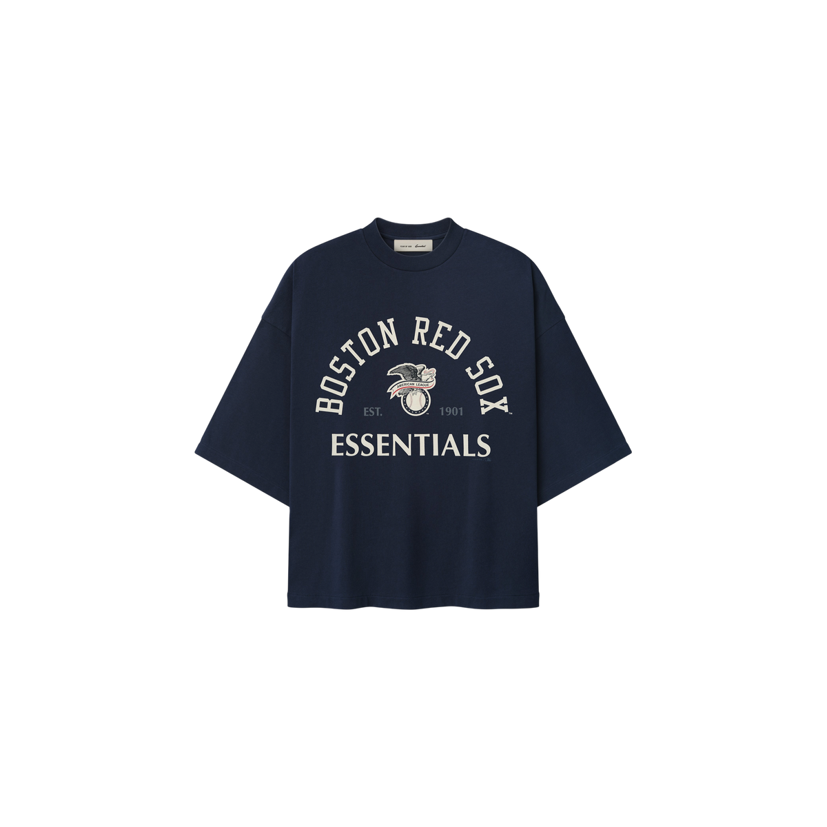 Remera Fear of God Essentials Rojo Sox American League Merch Dark Sapphire