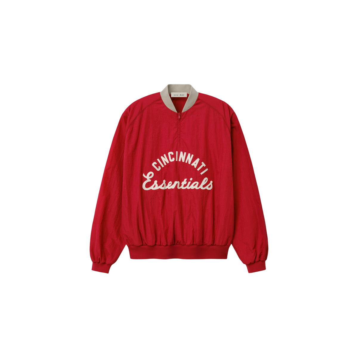 Campera Fear of God Essentials Reds Half Zip Stone Red/ Seal Rib
