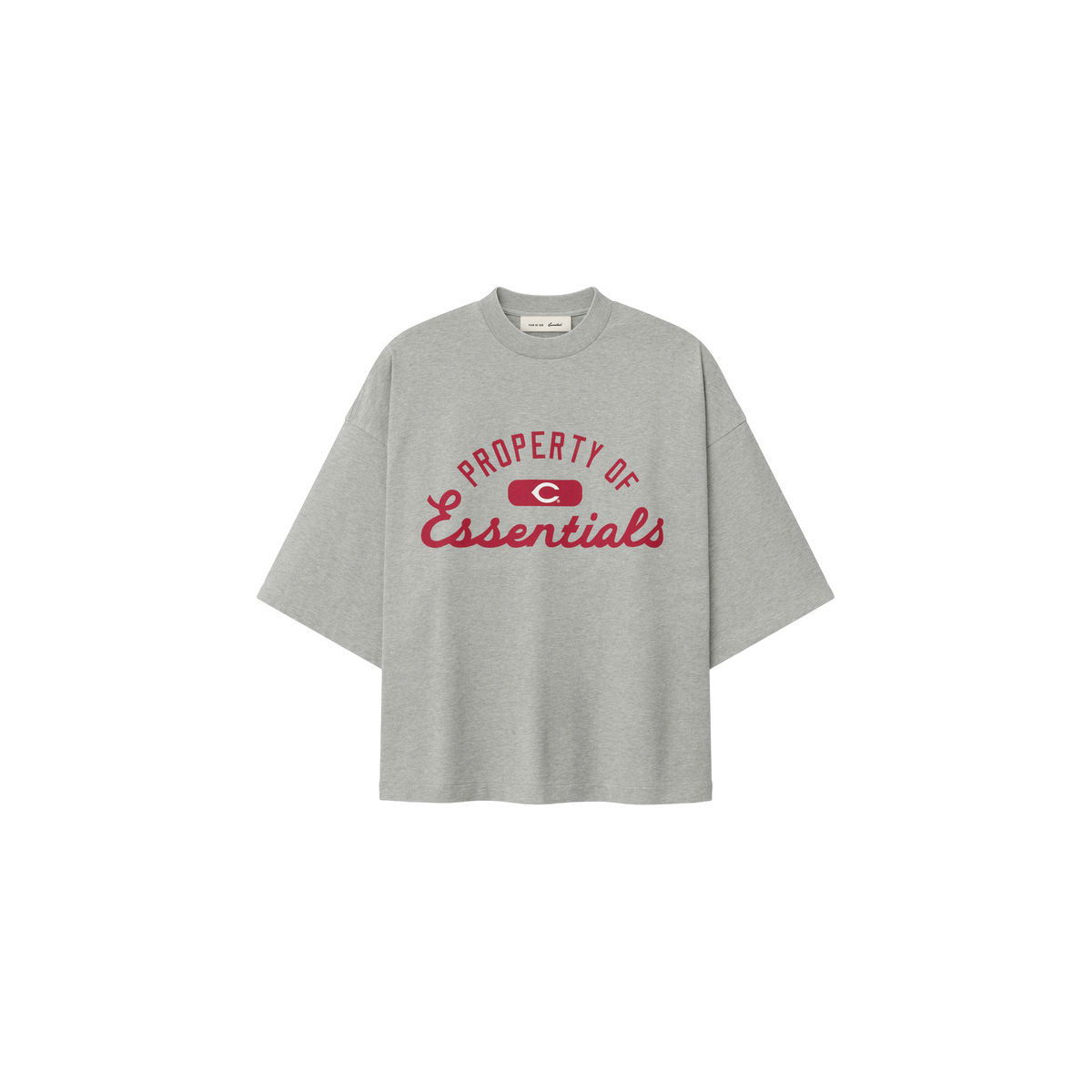 Remera Fear of God Essentials Reds Merch Concrete Heather