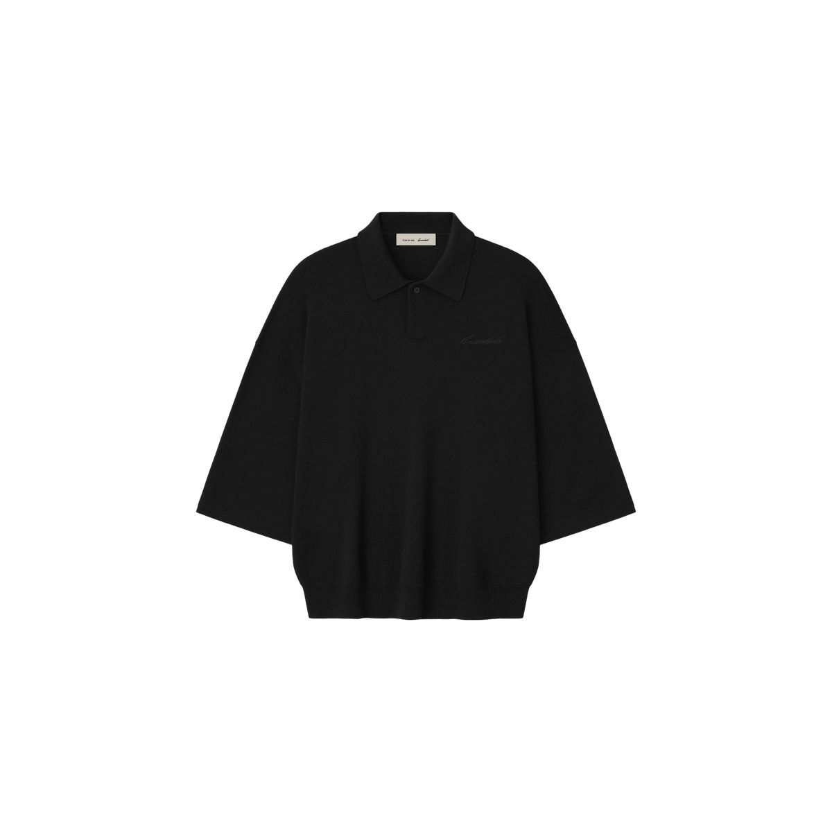 Sweater Fear of God Essentials Signature 3 4 Sleeve 90s Knit Vintage Black