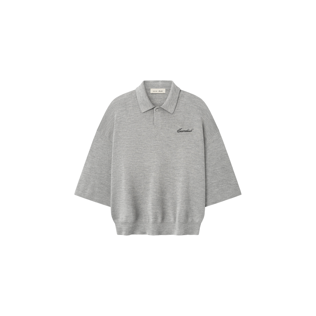 Sweater Fear of God Essentials Signature 3 4 Sleeve 90s Knit Concrete Heather