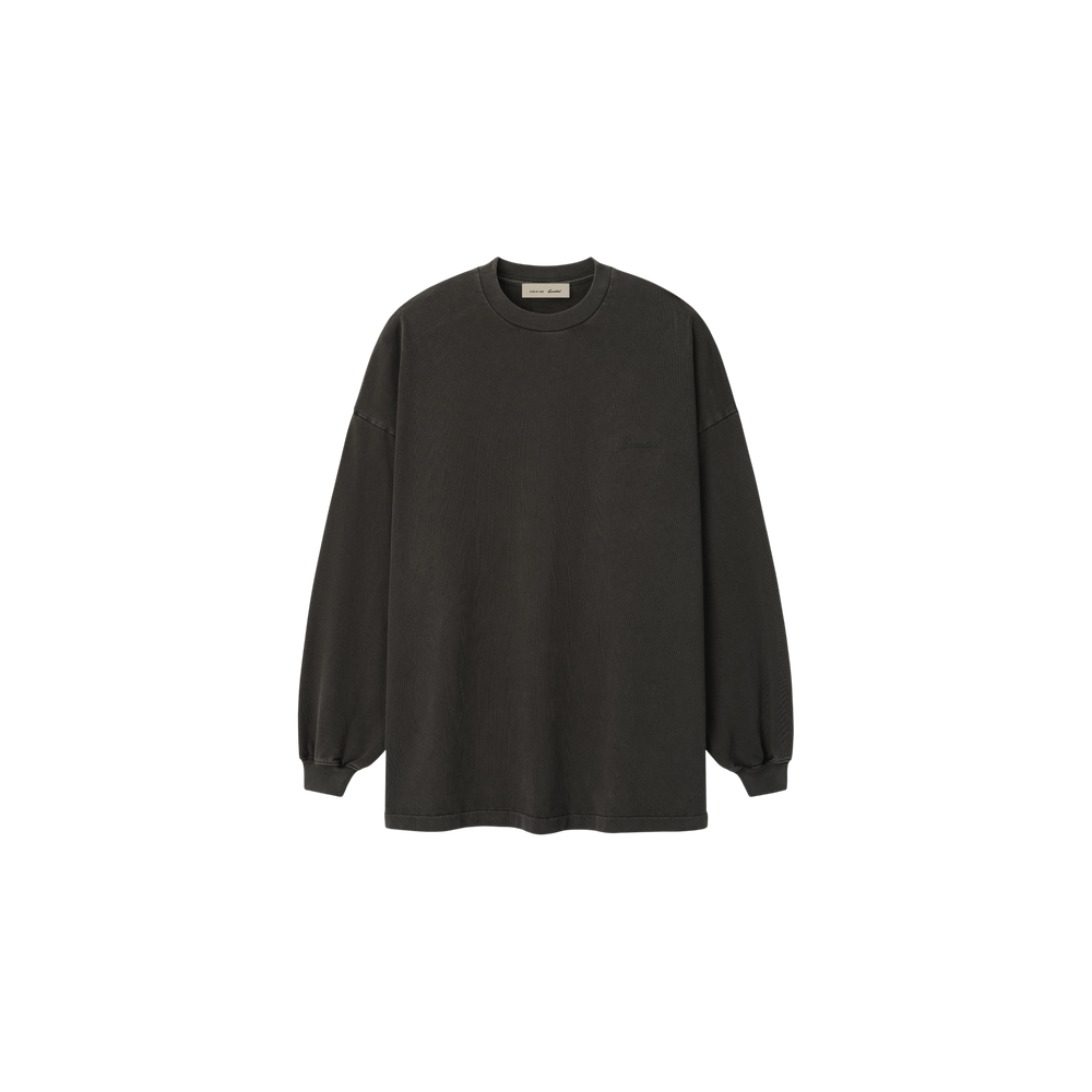 Remera Manga Larga Fear of God Essentials Signature 90s Relaxed Washed Ink Black