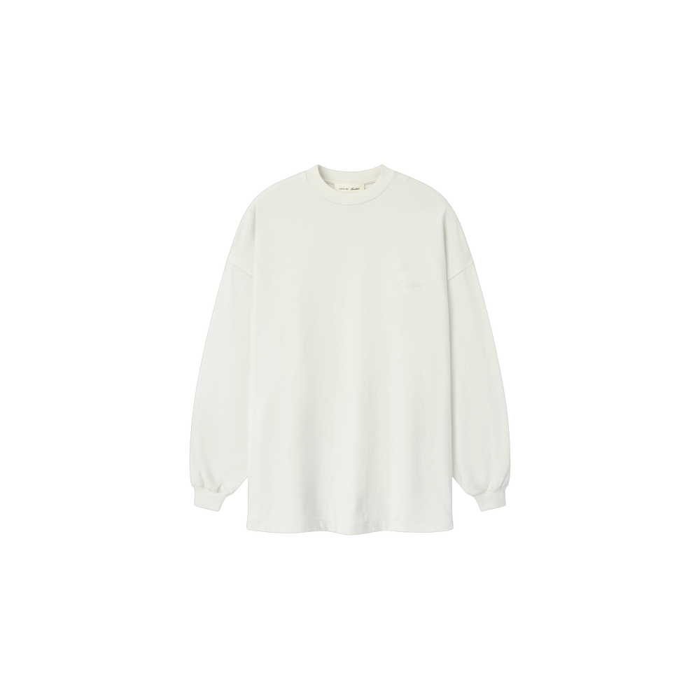 Remera Manga Larga Fear of God Essentials Signature 90s Relaxed Washed Ivory