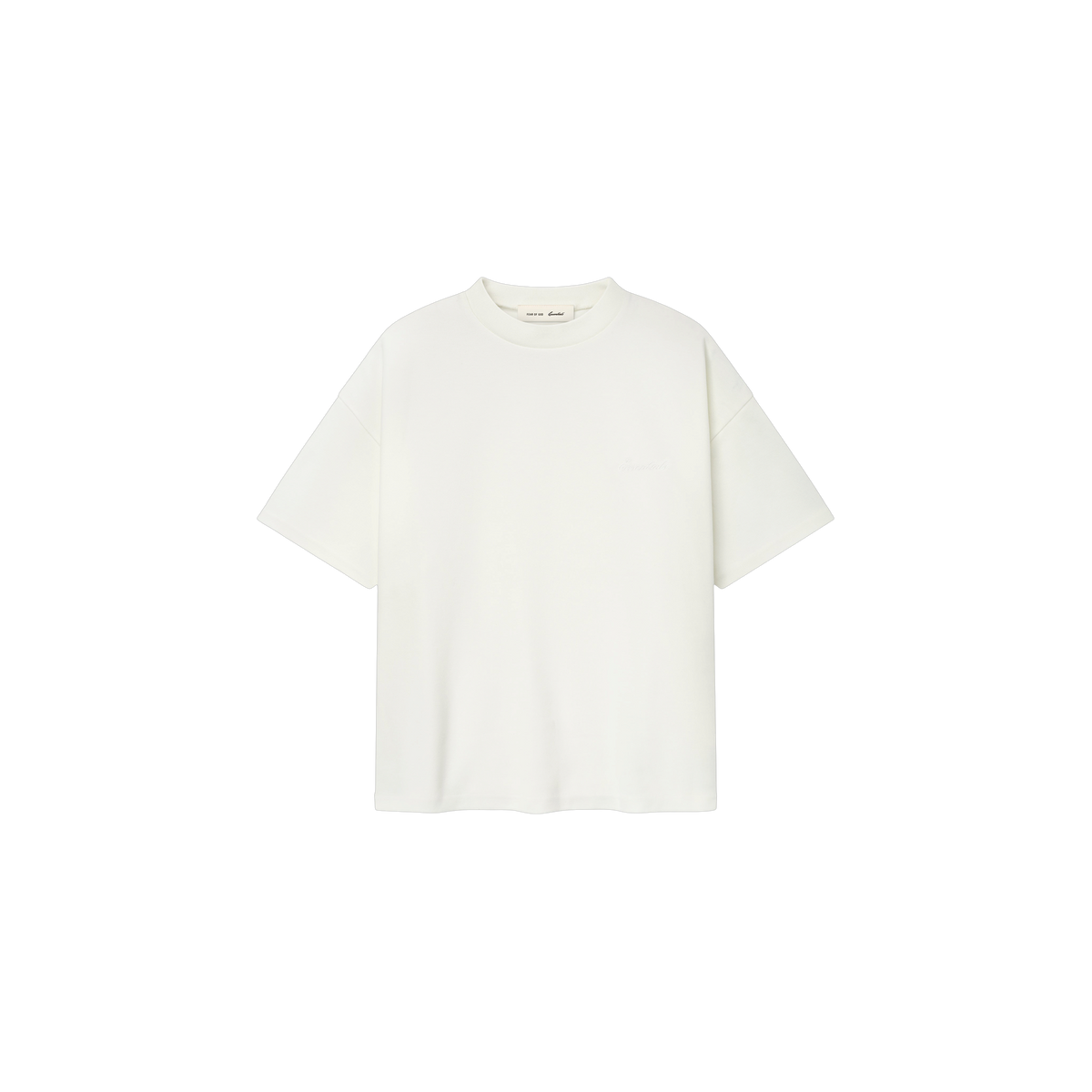 Remera Fear of God Essentials Pique Signature 90s Ivory