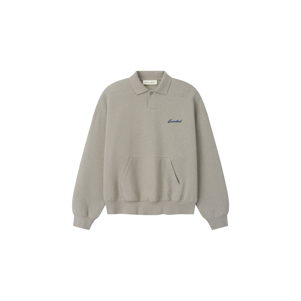 Remera Polo Fear of God Essentials Signature Classic Pyrite Heather
