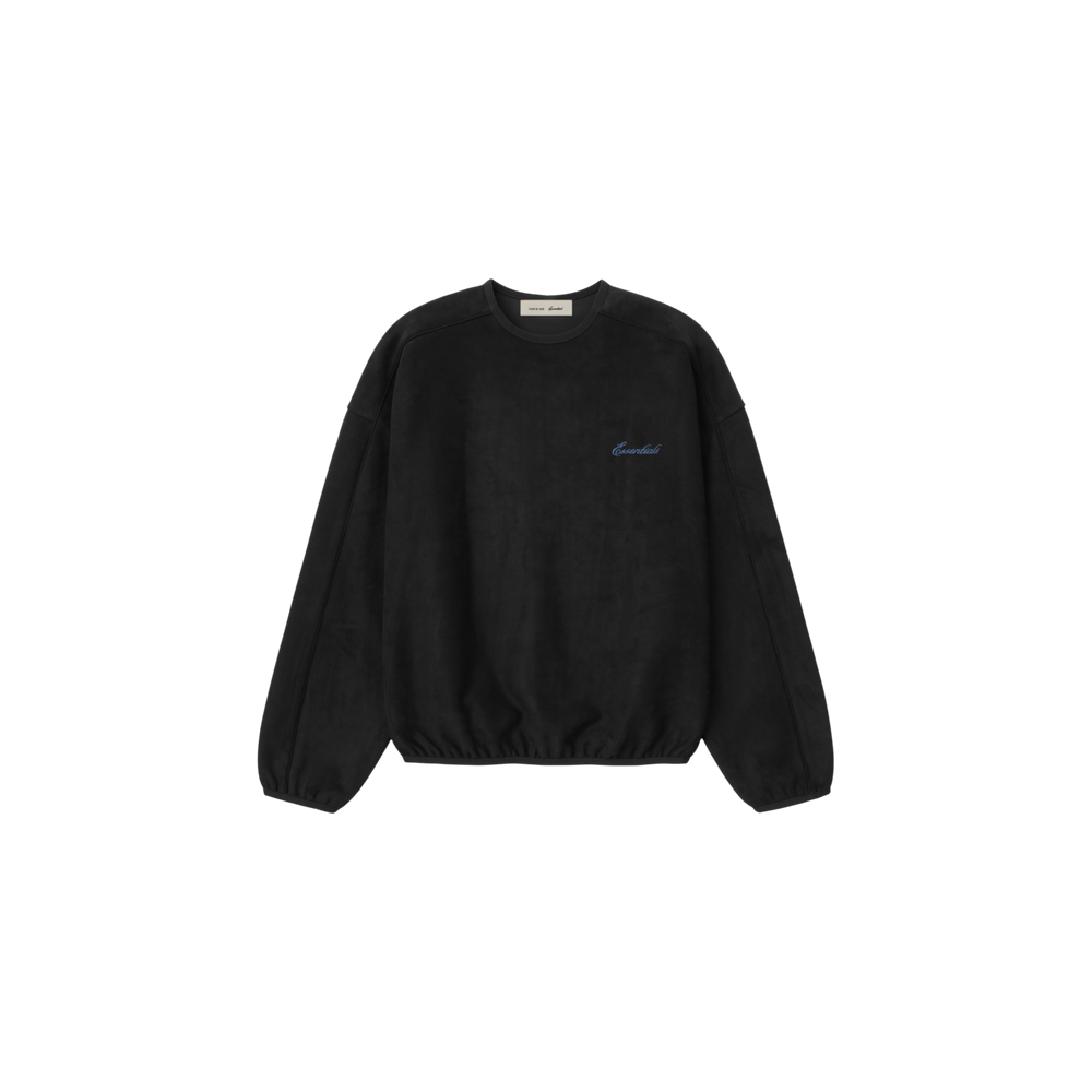 Buzo Fear of God Essentials Suede Fleece Signature Modern con Piping Negro