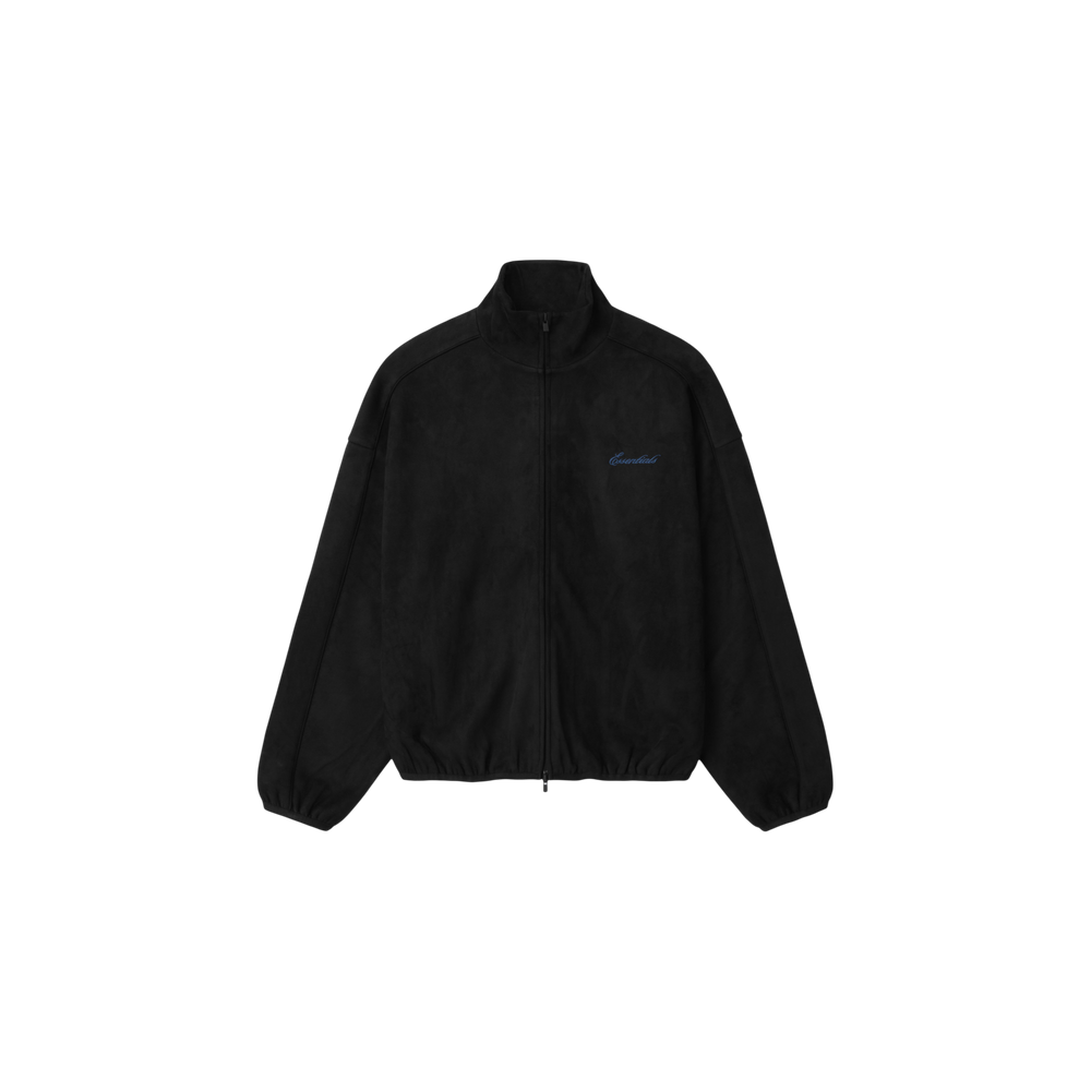 Campera Fear of God Essentials Suede Fleece Signature Modern con Piping Negro