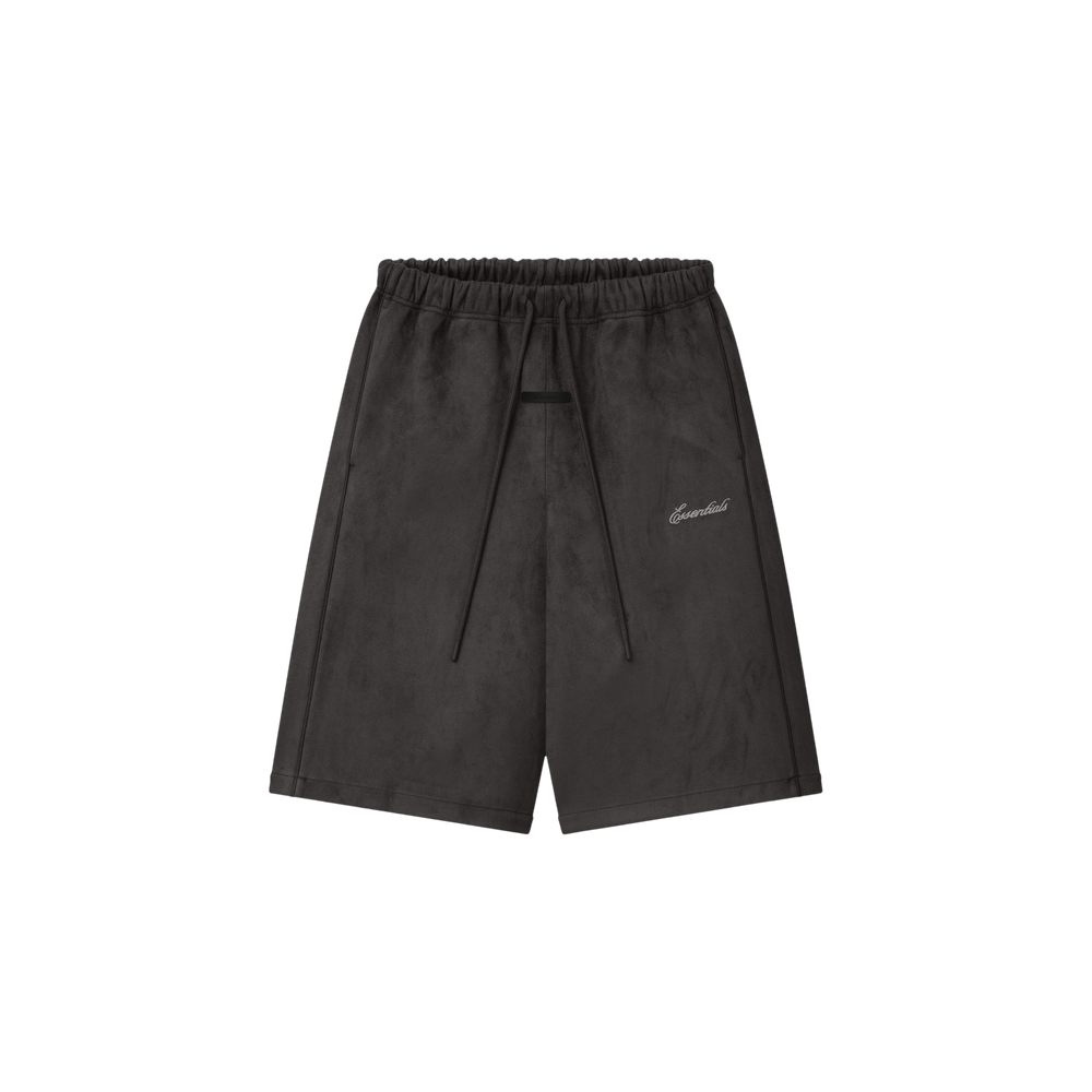 Shorts Fear of God Essentials Suede Fleece Signature Relaxed con Piping Ink Black