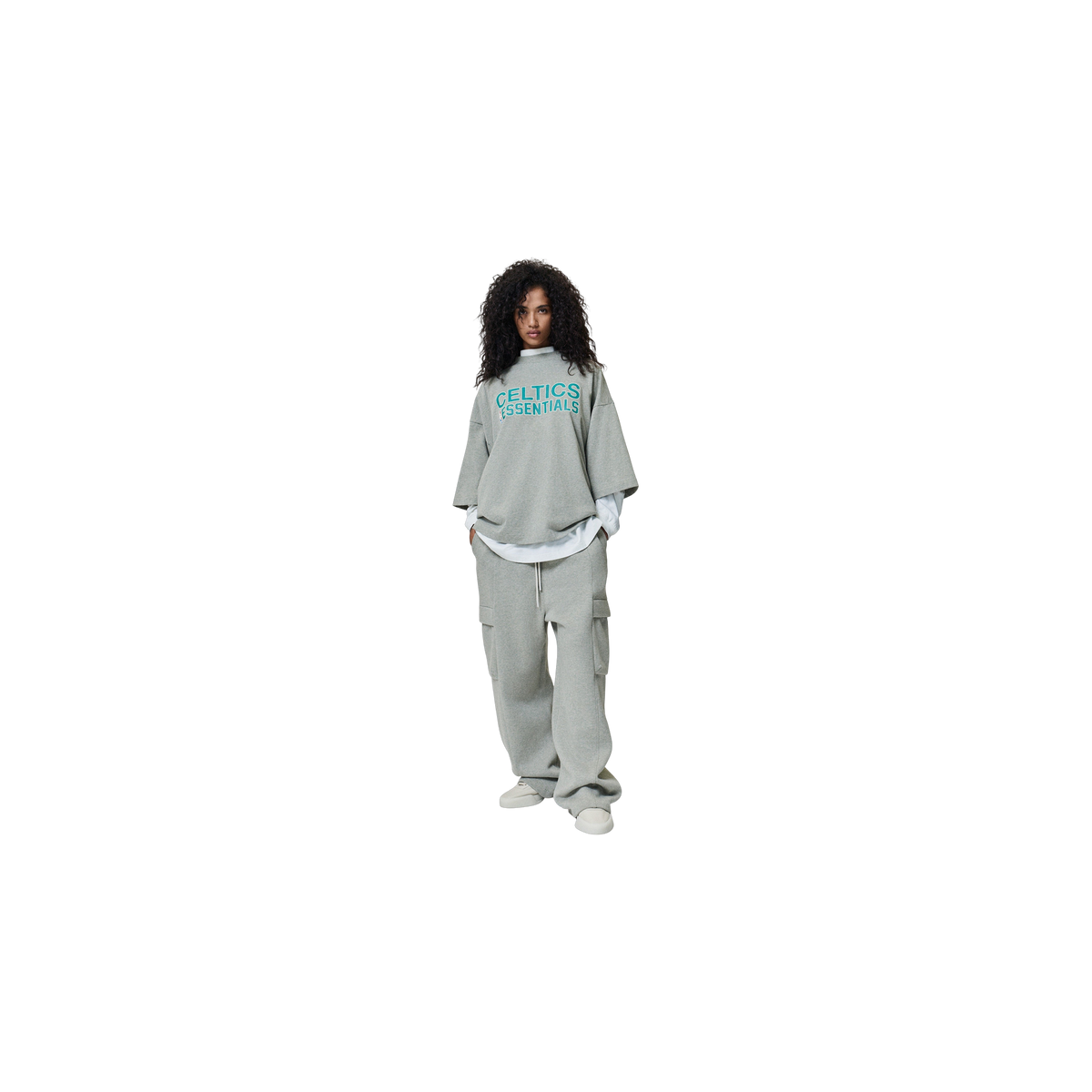 Remera Fear of God Essentials Celtics Merch Seal Heather