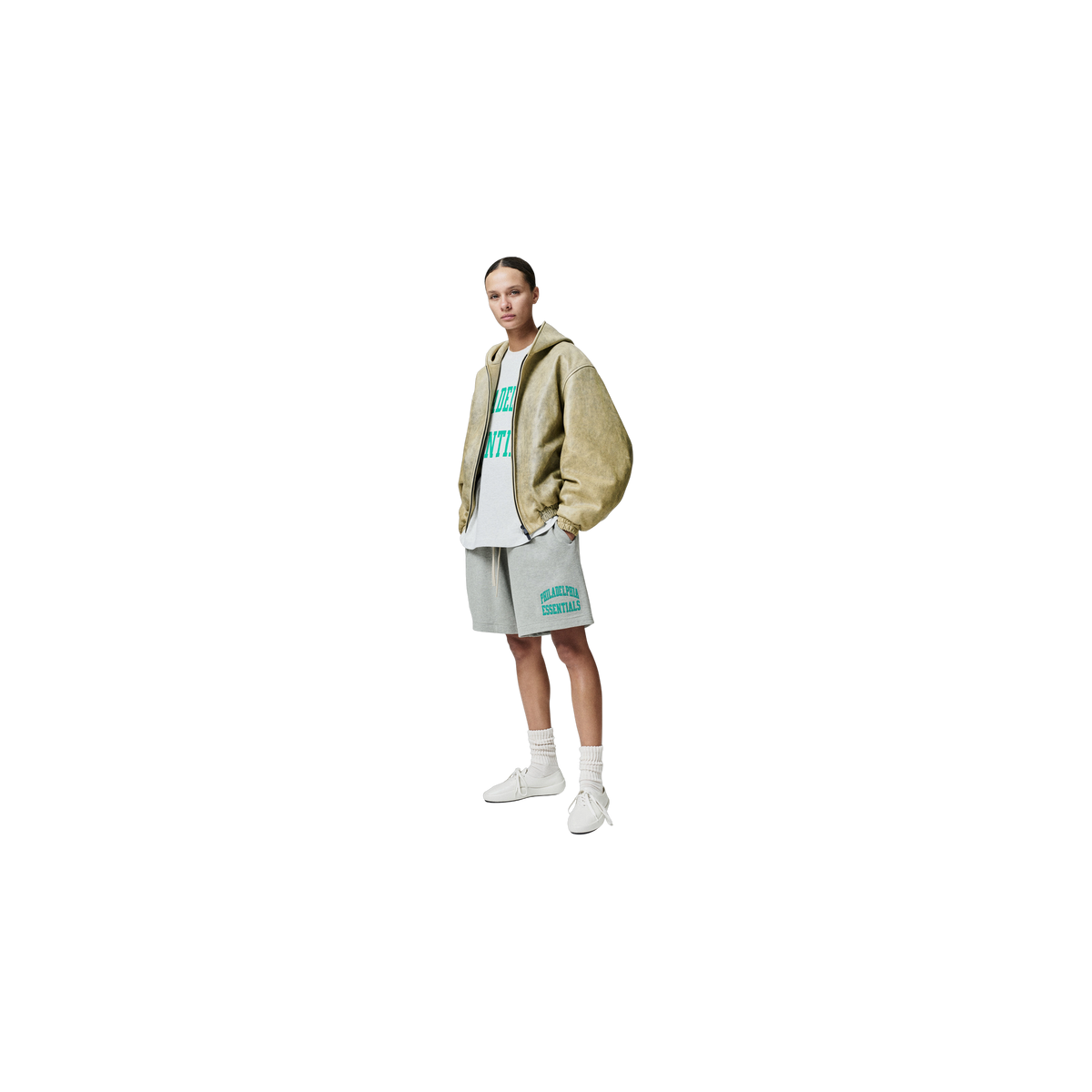 Remera Fear of God Essentials Eagles Merch Marble Heather