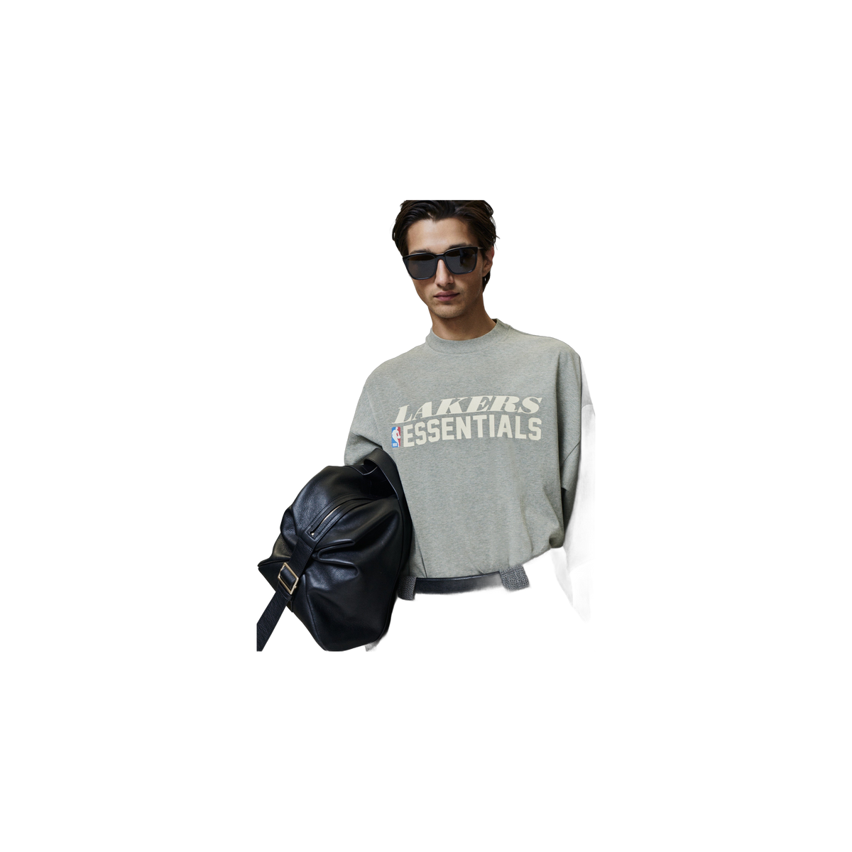 Remera Fear of God Essentials Lakers Merch Seal Heather