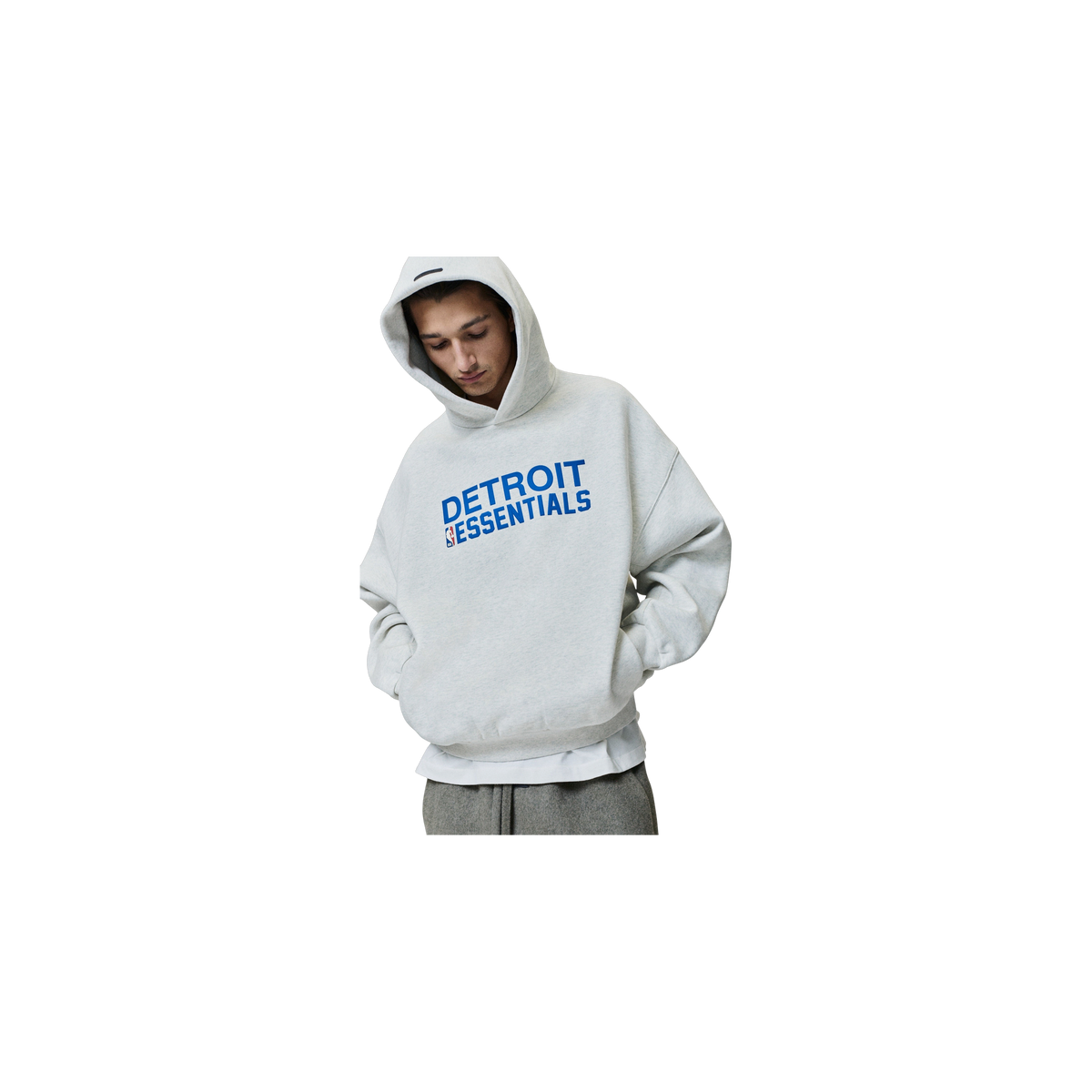 Buzo Fear of God Essentials Pistons 90s Relaxed Marble Heather