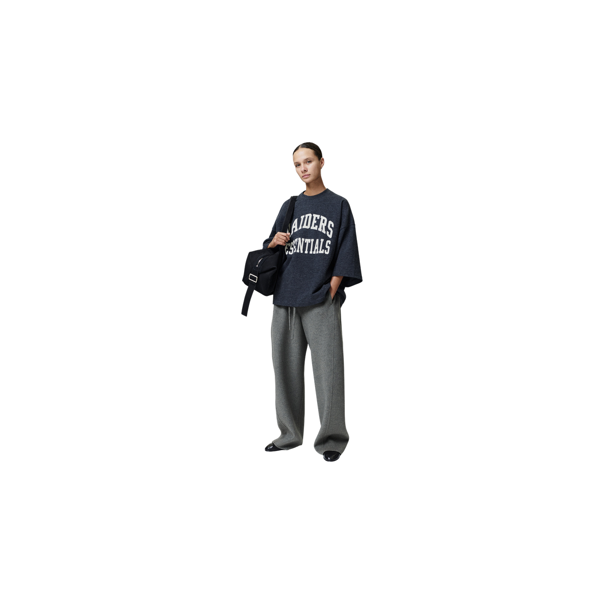 Remera Fear of God Essentials Raiders Merch Iron Grey Heather