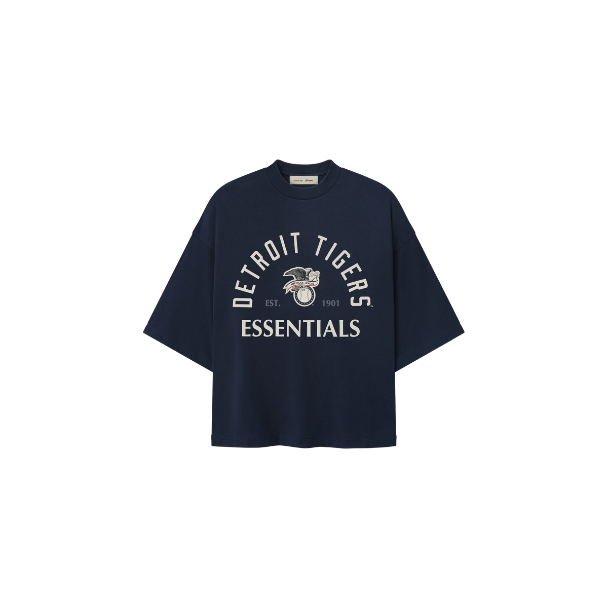 Remera Fear of God Essentials Tigers American League Merch Dark Sapphire