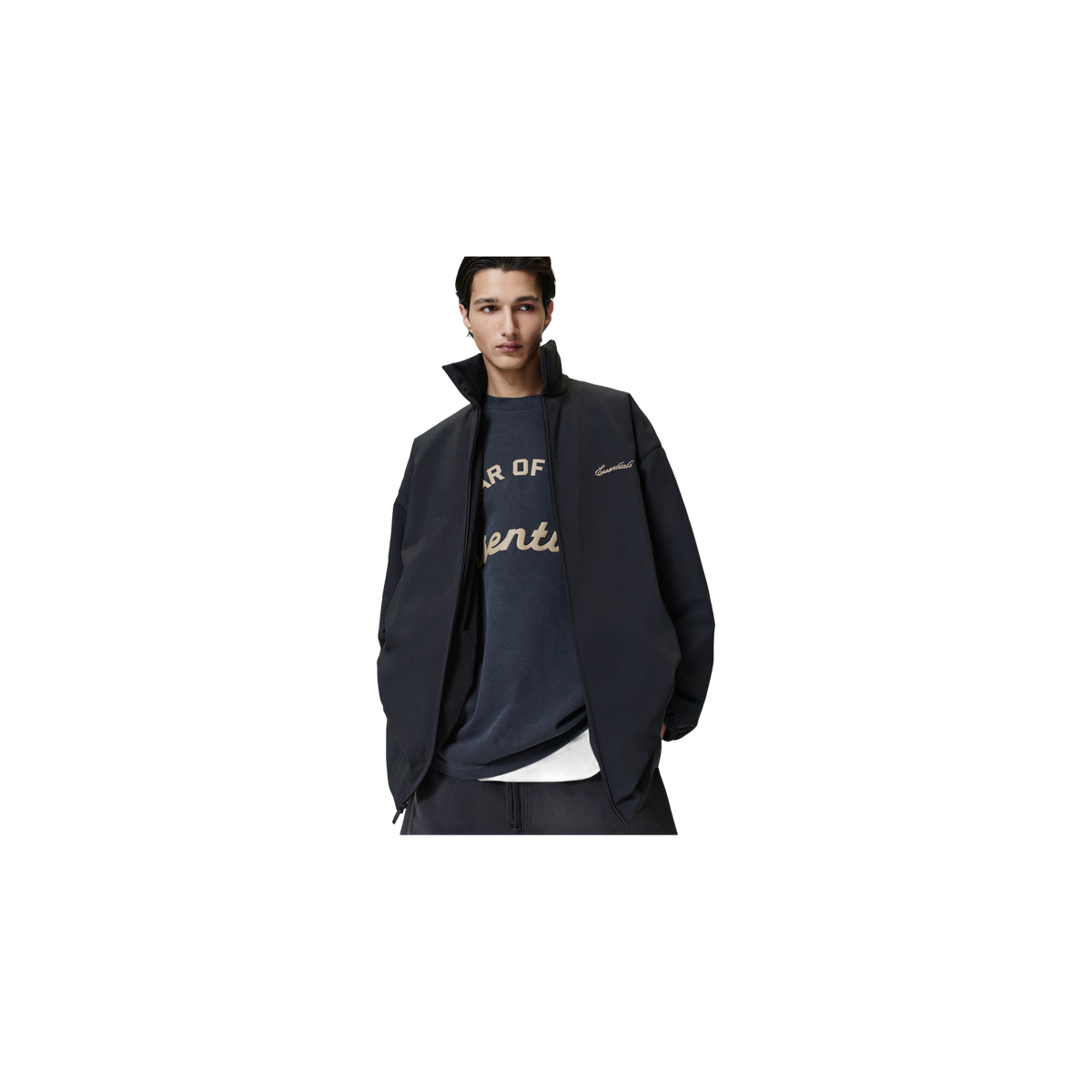 Remera Fear of God Essentials Training 90s Faded Iron Grey