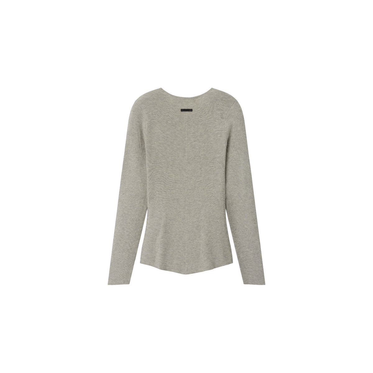 Sweater Fear of God Essentials Rib Knit Chevron V-neck Pyrite Heather