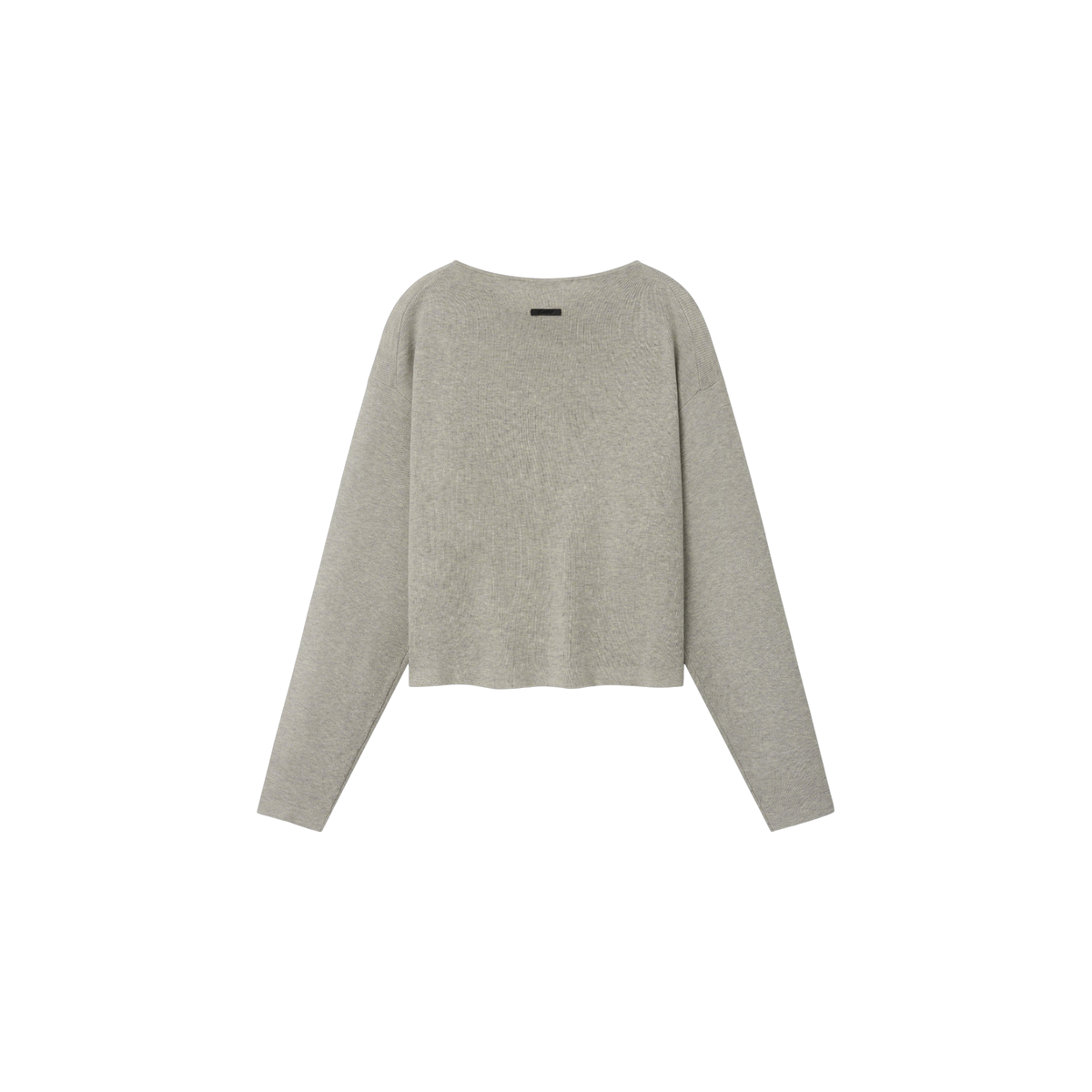 Sweater Fear of God Essentials Rib Knit Modern Cropped Boatneck Pyrite Heather