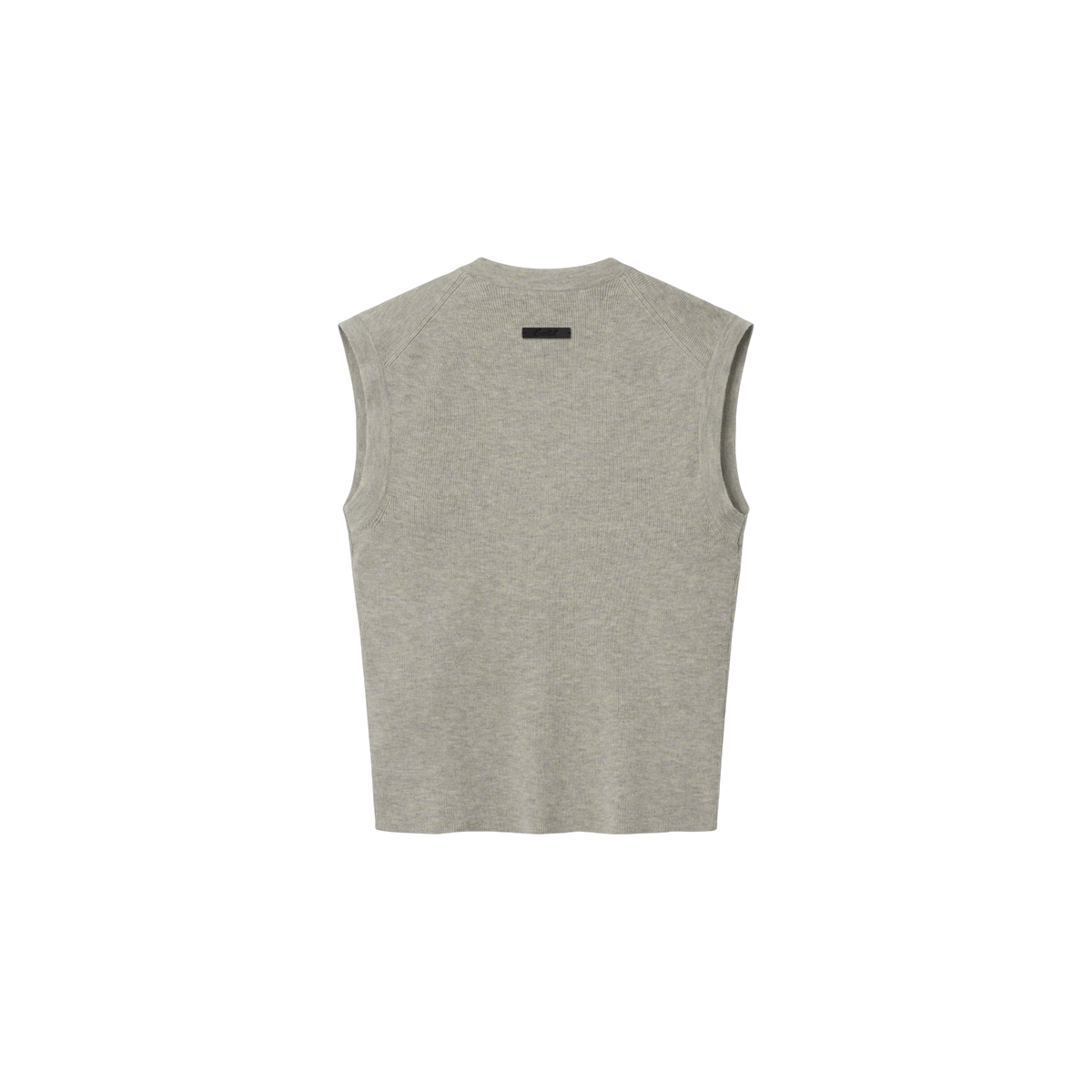 Sweater Fear of God Essentials Rib Knit V-neck Cropped Pyrite Heather