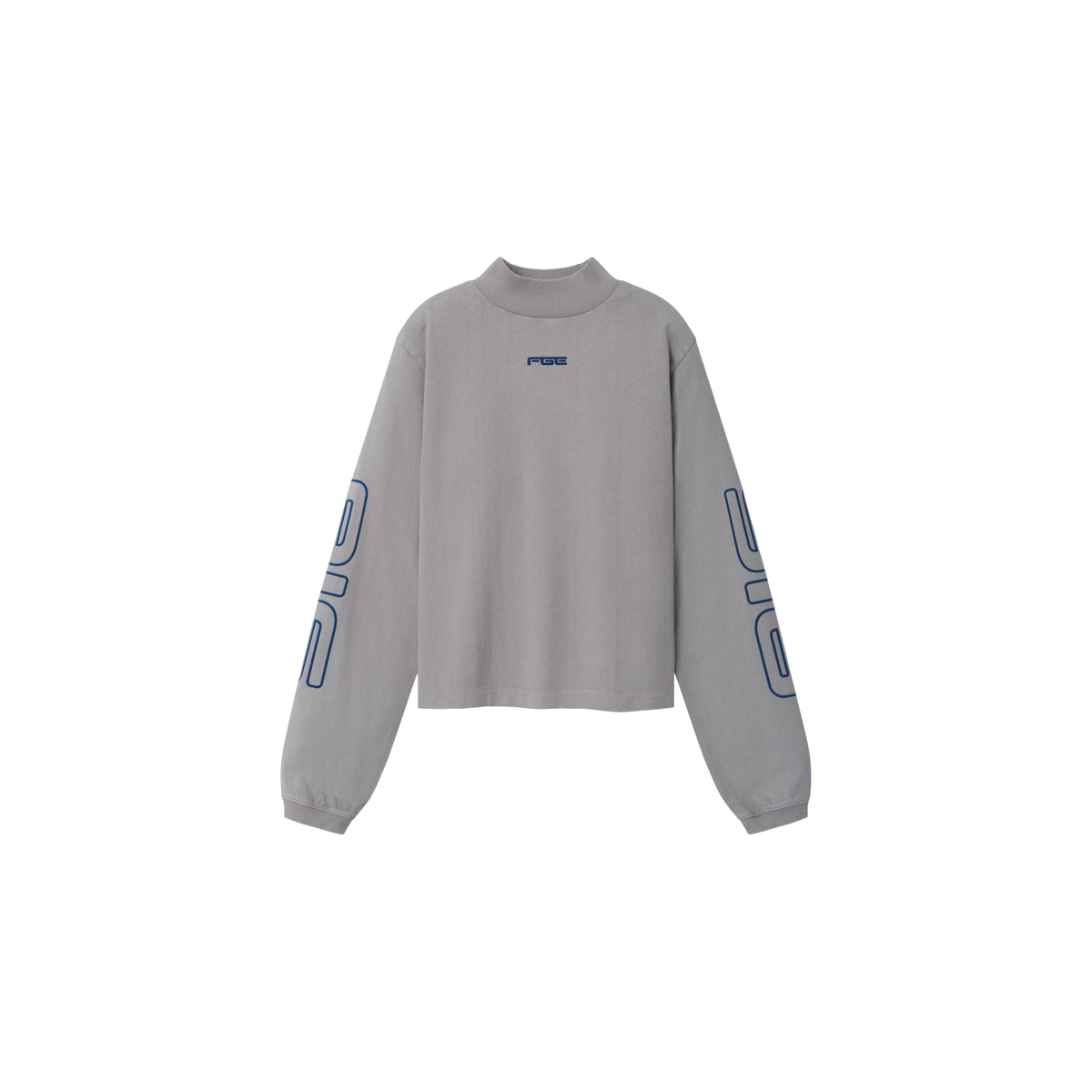 Remera Manga Larga Fear of God Essentials Slim Mock Neck Longsleeve Washed Smoke