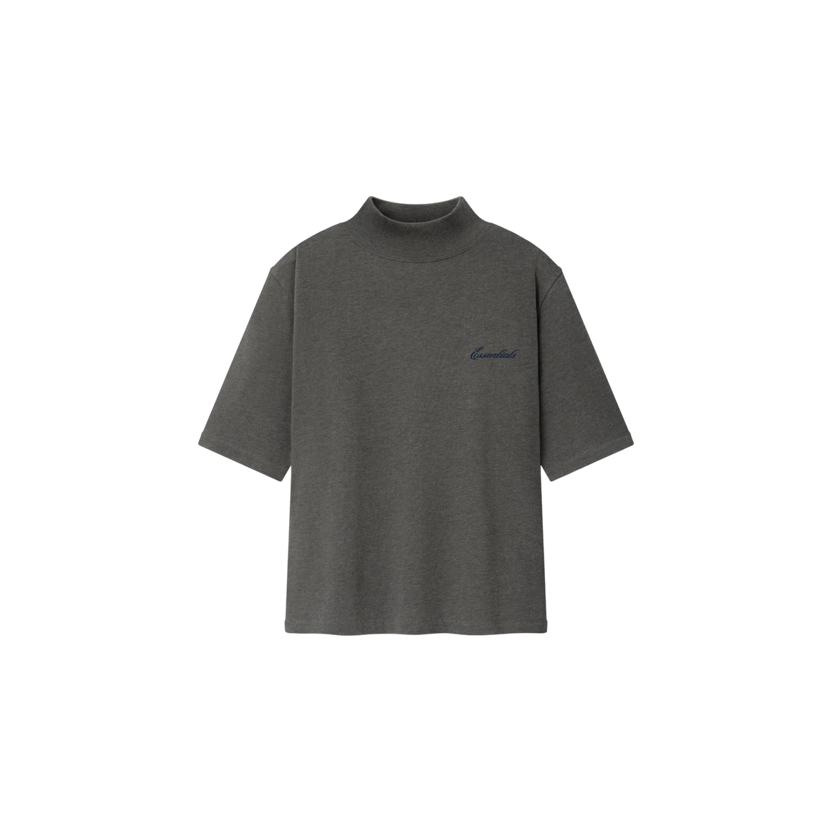 Remera Fear of God Essentials Slim Mock Neck Ash Heather
