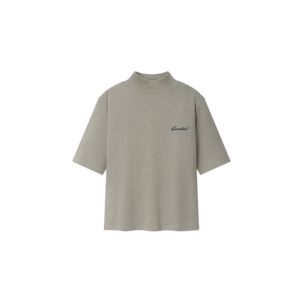 Remera Fear of God Essentials Slim Mock Neck Pyrite Heather