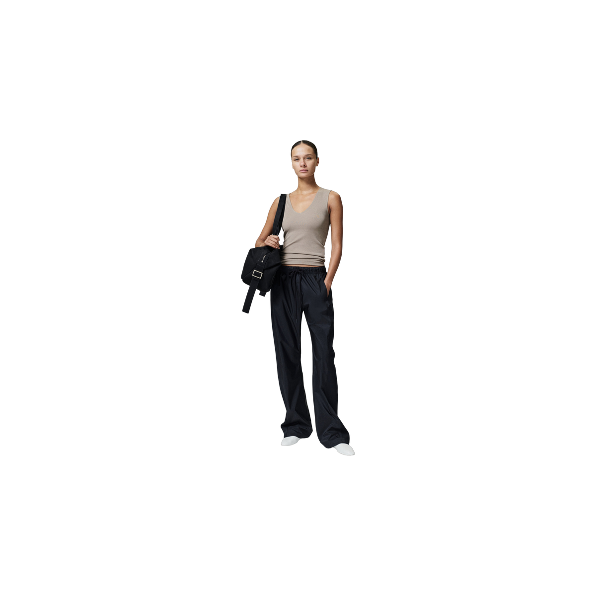 Pantalón Fear of God Essentials Slim Panelled Rib Negro