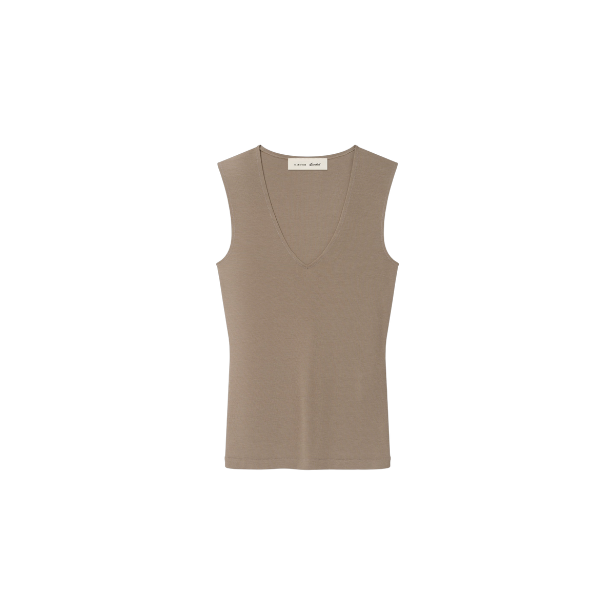 Remera Fear of God Essentials V-neck Clay