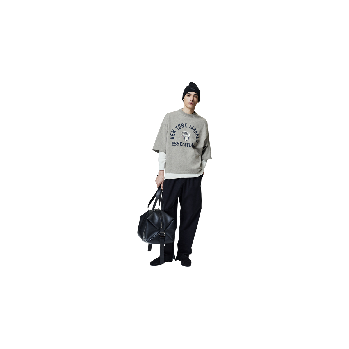 Remera Fear of God Essentials Yankees American League Merch Homestead Heather