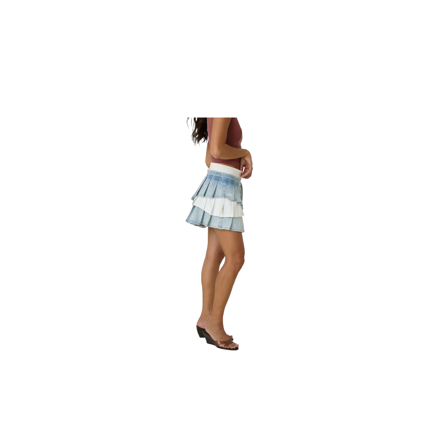 Eme Studios Forest Light Denim Skirt