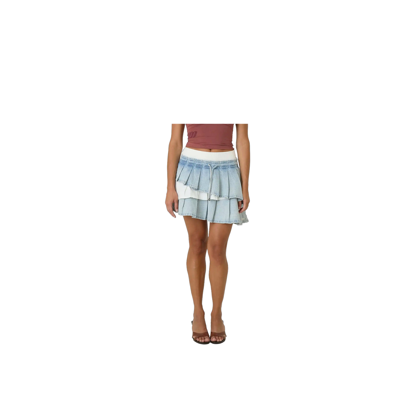 Eme Studios Forest Light Denim Skirt