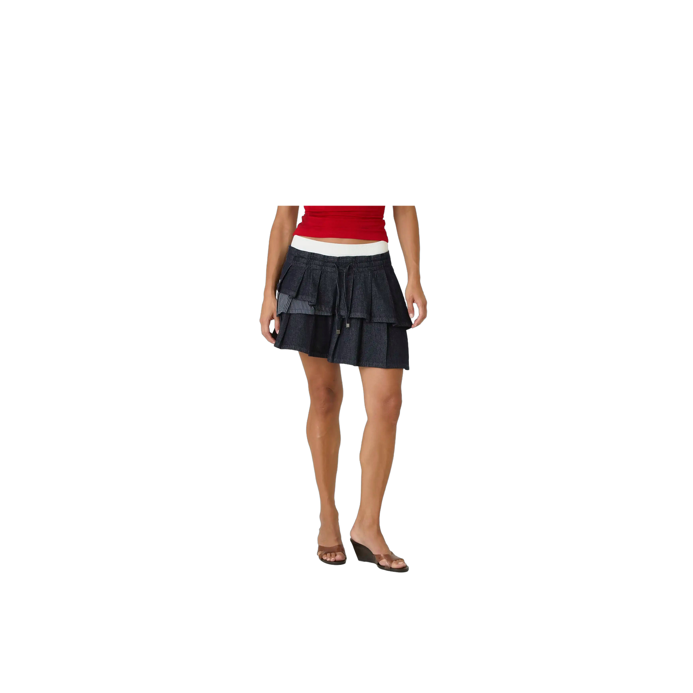 Eme Studios Forest Raw Denim Skirt
