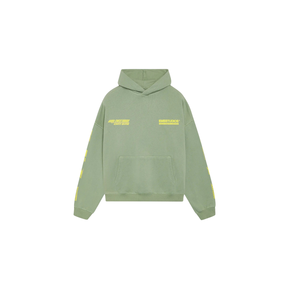 Eme Studios Four Hit Green Oversized Hoodie