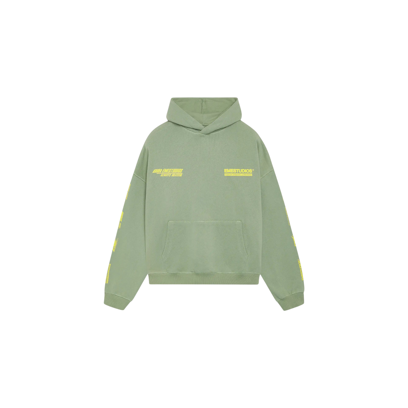 Eme Studios Four Hit Green Oversized Hoodie