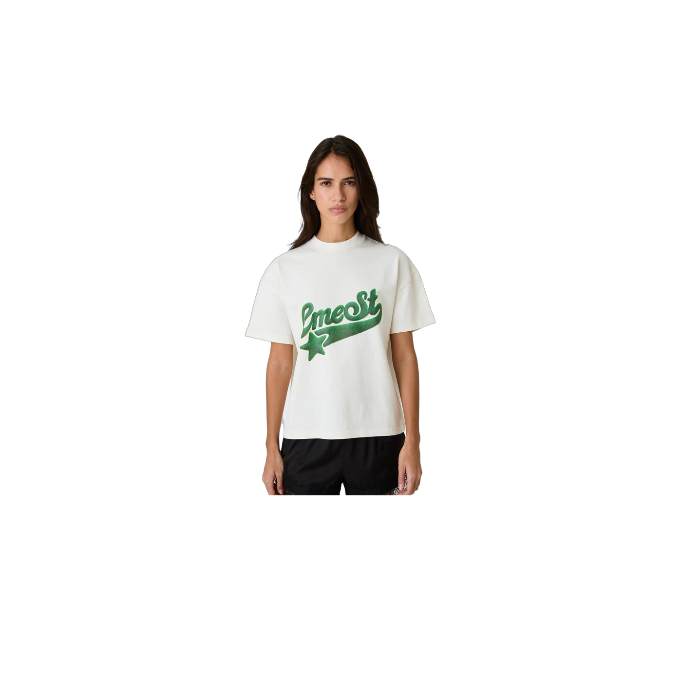 Eme Studios Fuzzy Pearl Oversized T-Shirt