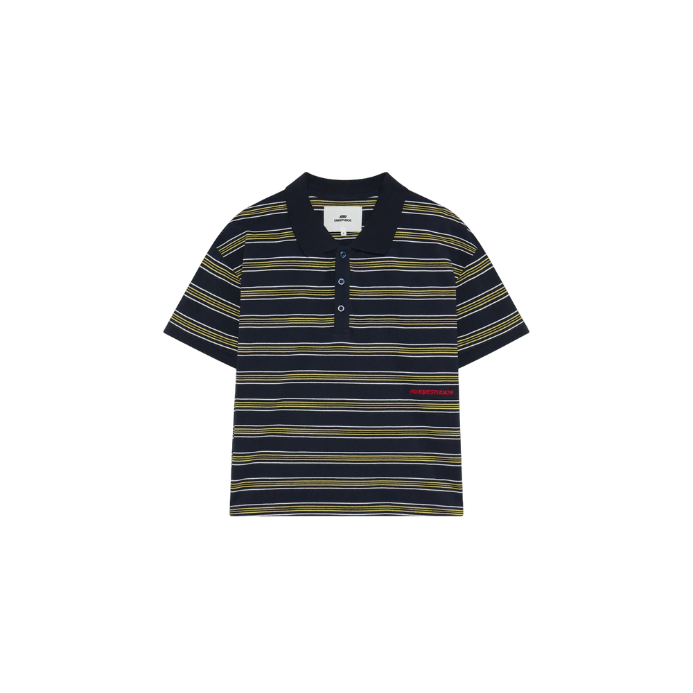 Eme Studios Giglio Navy Short Sleeve Polo